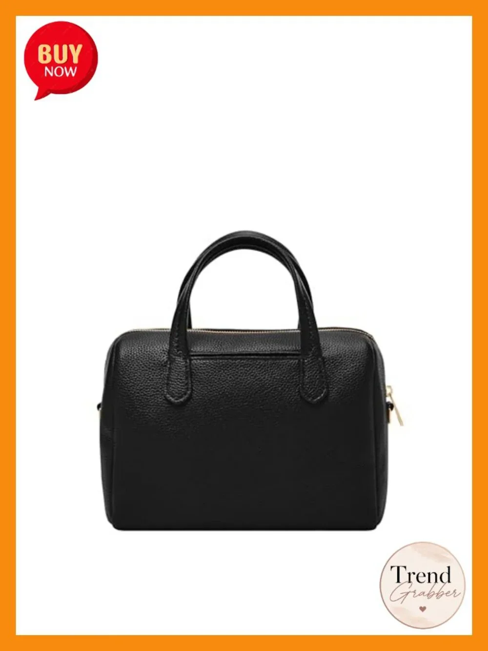 Genuine Leather Satchel Crossbody Bag with Adjustable Strap